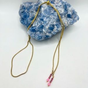 Gold slider necklace